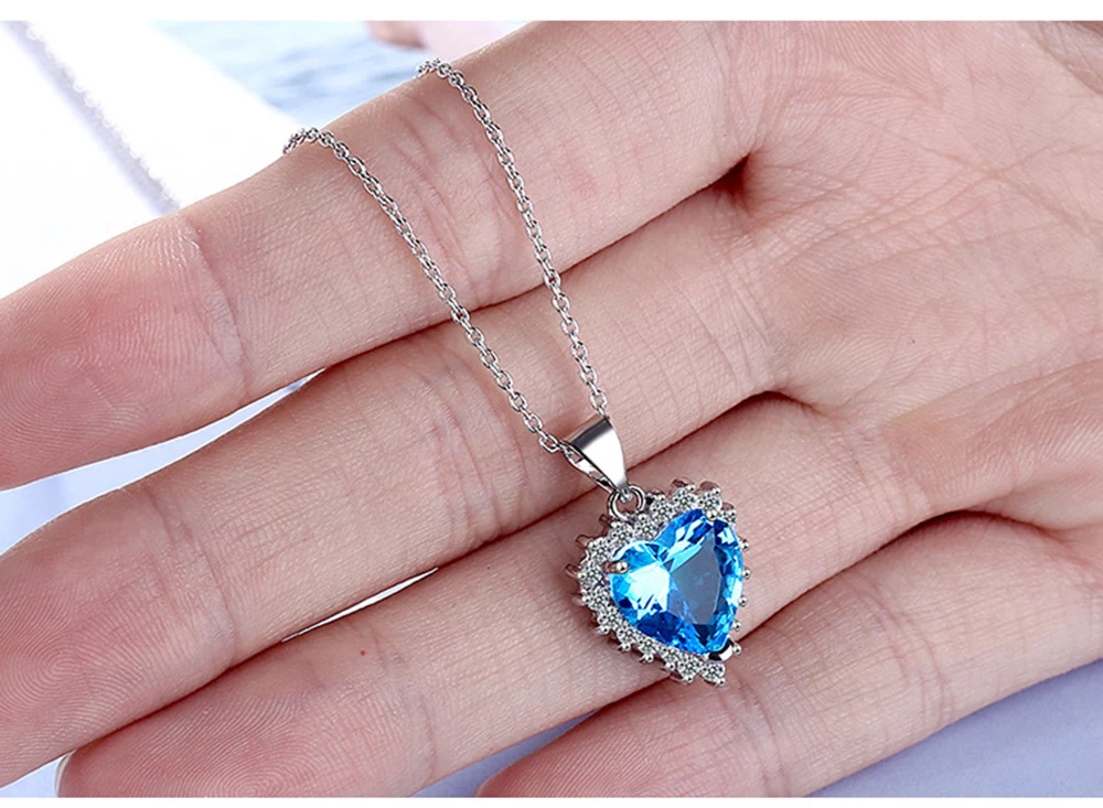 Fanqieliu 925 Sterling Silver Chain Extend Wedding Jewelry Necklaces Sea Heart Blue Crystal Pendant Necklace For Women FQL20256
Fanqieliu 925 Sterling Silver Chain Extend Wedding Jewelry Necklaces Sea Heart Blue Crystal Pendant Necklace For Women FQL20256