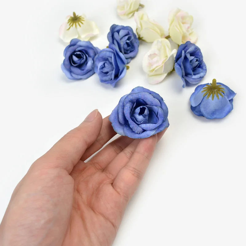 10 шт. 4 см искусственный цветок Шелковый розы Свадебные дома вечерние украшения