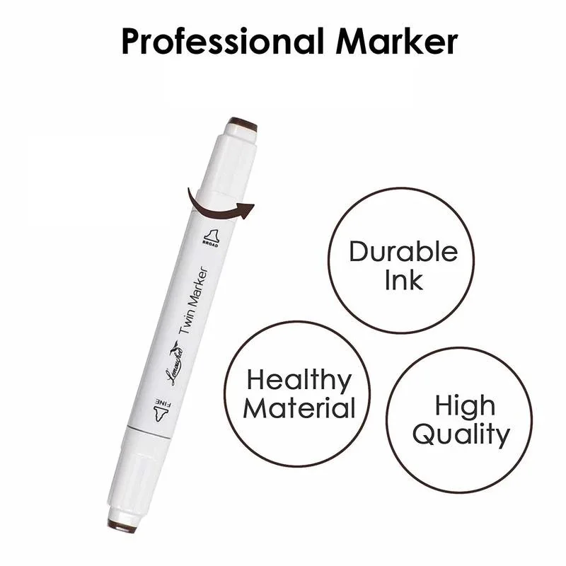 12/24 Color Skin Tones Marker Pen Set Art Painting Pen Dual Headed Manga Brush Pen for Coloring Sketch Drawing Artist Supplies 
12/24 Color Skin Tones Marker Pen Set Art Painting Pen Dual Headed Manga Brush Pen for Coloring Sketch Drawing Artist Supplies