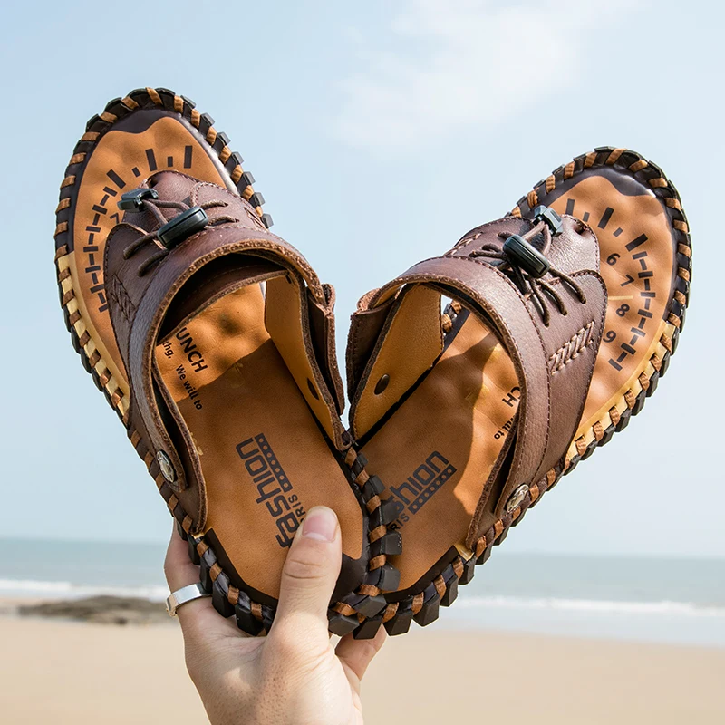 Safety Sandals Sneakers Breathable Leather Flip Flops For Men Men's Shoes Sandali Da Uomo Sandal
Safety Sandals Sneakers Breathable Leather Flip Flops For Men Men's Shoes Sandali Da Uomo Sandal