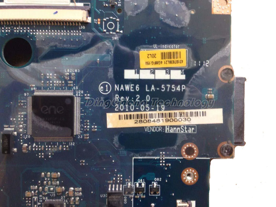 HOLYTIME материнская плата для ноутбука lenovo G565 Z565 LA 5754P (без интерфейса HD) DDR3 HD5340