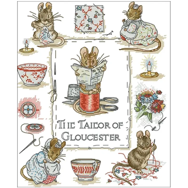 Little Mouse Tailor patterns Counted Cross Stitch 11CT 14CT 18CT DIY Cross Stitch Kits Embroidery Needlework Sets home decor
Little Mouse Tailor patterns Counted Cross Stitch 11CT 14CT 18CT DIY Cross Stitch Kits Embroidery Needlework Sets home decor