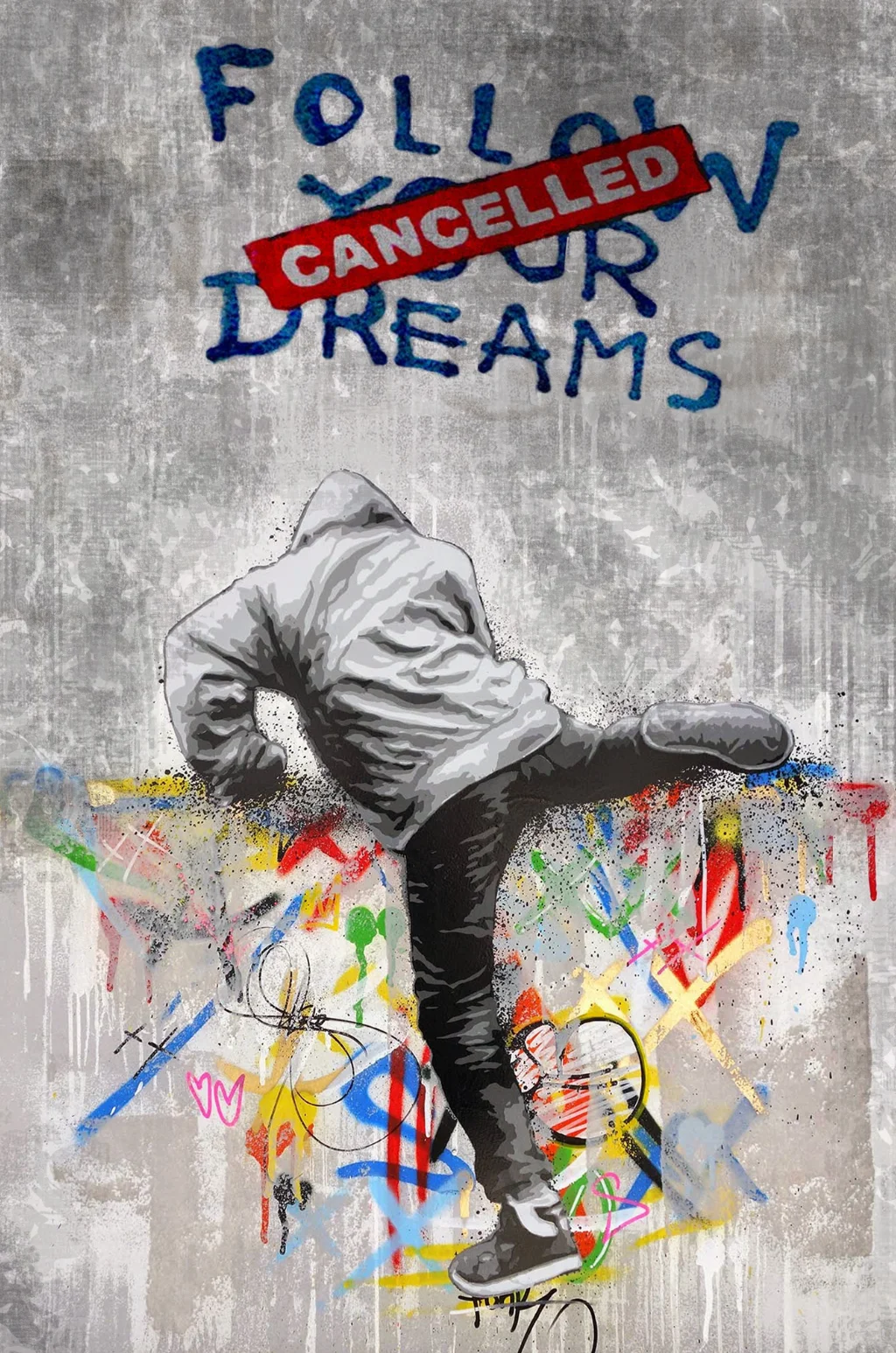 Follow Your Dream Canvas Art Poster and Print Street Art Canvas Painting Banksy Graffiti Art on The Wall Decor Pictures Unframed
Follow Your Dream Canvas Art Poster and Print Street Art Canvas Painting Banksy Graffiti Art on The Wall Decor Pictures Unframed