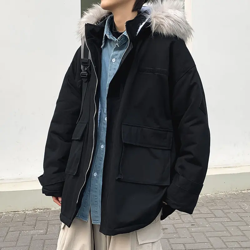 Cargo Short Sports Jacket Men's Winter Thicken Plus Fleece Hooded Fur Collar Men's Clothes Lamb Cashmere Warm Coats Casual
Cargo Short Sports Jacket Men's Winter Thicken Plus Fleece Hooded Fur Collar Men's Clothes Lamb Cashmere Warm Coats Casual