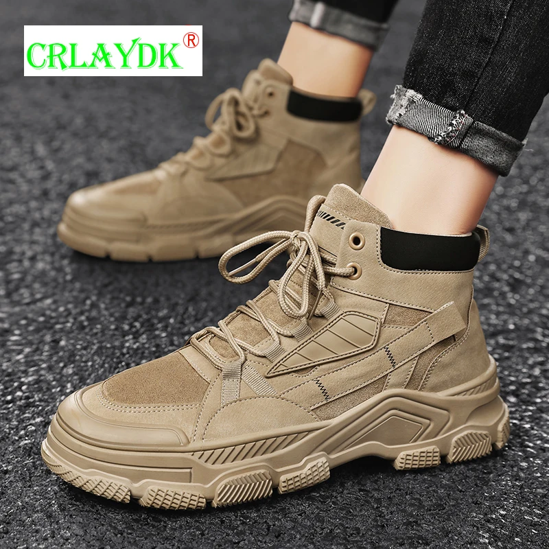 CRLAYDK Fashion Men's Tooling Boots Outdoor Hiking Casual Leather Walking Shoes Ankle Comfortable Short Male Combat Booties
CRLAYDK Fashion Men's Tooling Boots Outdoor Hiking Casual Leather Walking Shoes Ankle Comfortable Short Male Combat Booties