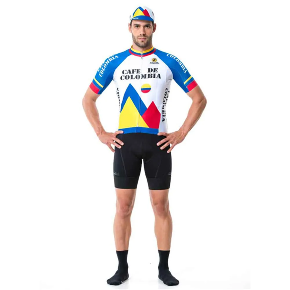 Safetti Colombia Pro Team Men Cycling Kit Outdoor Set Bib Gel Shorts Ciclismo Bicycle European Competition Clothing Ropa Hombr
Safetti Colombia Pro Team Men Cycling Kit Outdoor Set Bib Gel Shorts Ciclismo Bicycle European Competition Clothing Ropa Hombr