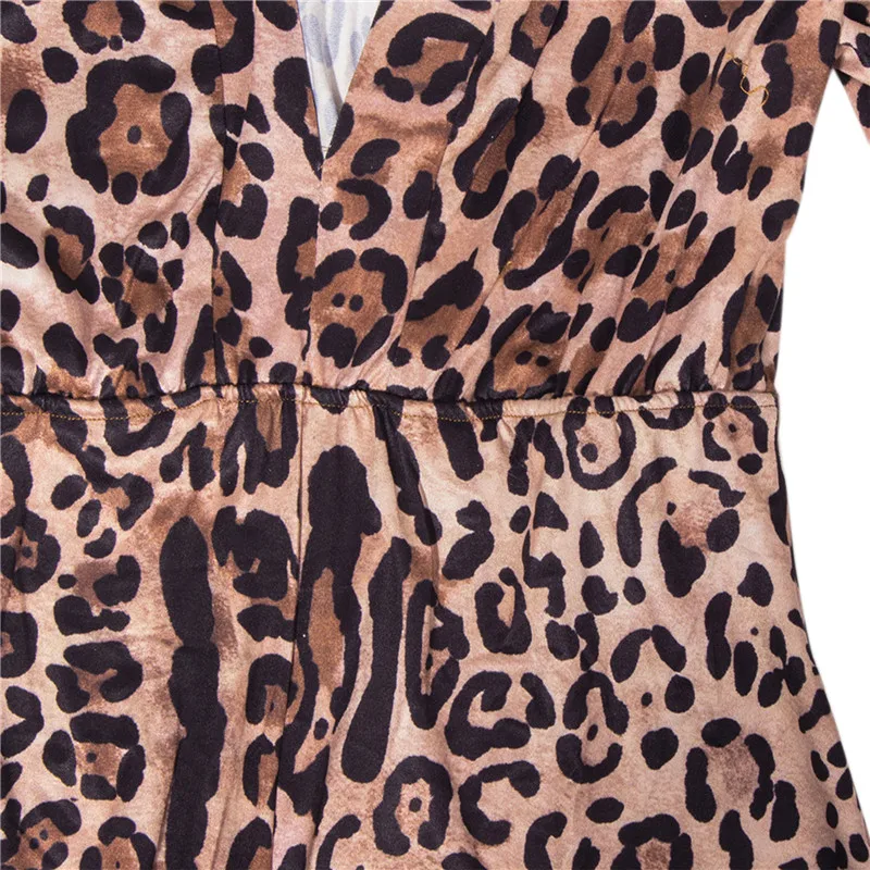 Sexy Women Laeopard Printed Romper Casual Club Jumpsuits Playsuits Shorts Ladies Full Sleeve Deep V Neck Bodycon Overall Clothes 
Sexy Women Laeopard Printed Romper Casual Club Jumpsuits Playsuits Shorts Ladies Full Sleeve Deep V Neck Bodycon Overall Clothes