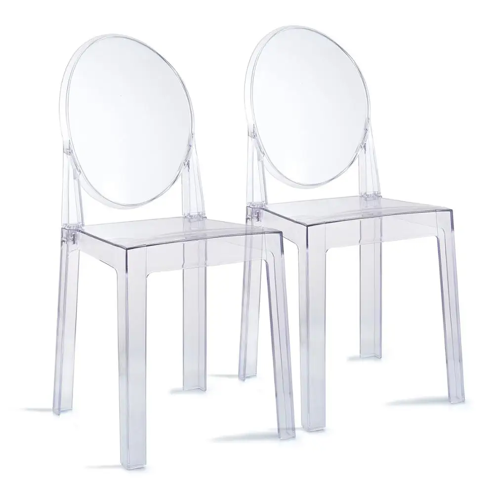 2PCS Dining chair CLEAR GHOST TRANSPARENT MODERN PLASTIC DINING CHAIR / VANITY DRESSING CHAIR
2PCS Dining chair CLEAR GHOST TRANSPARENT MODERN PLASTIC DINING CHAIR / VANITY DRESSING CHAIR