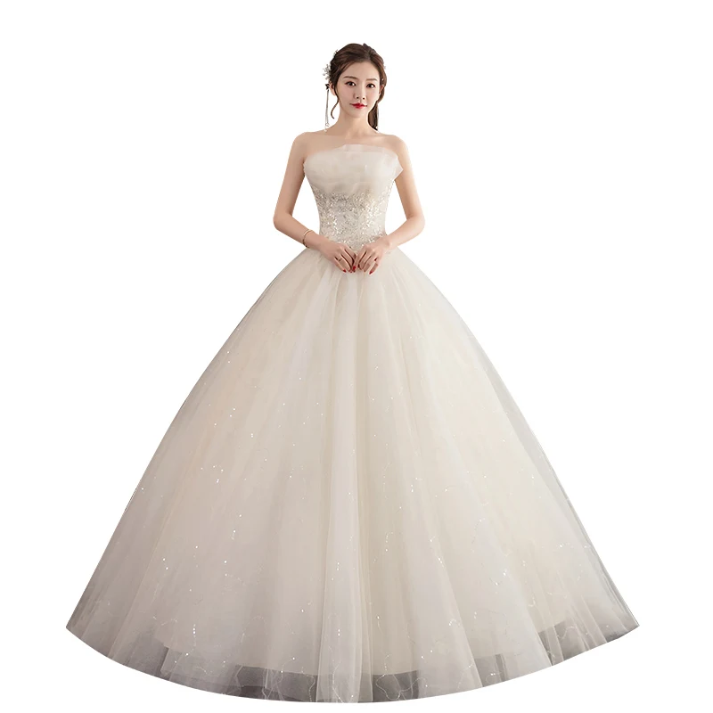 Vestido De Noiva 2021 Noble Sexy Strapless Wedding Dress Lace Embroidery Simple Wedding Gowns Floor Length Princess Bride Dress
Vestido De Noiva 2021 Noble Sexy Strapless Wedding Dress Lace Embroidery Simple Wedding Gowns Floor Length Princess Bride Dress