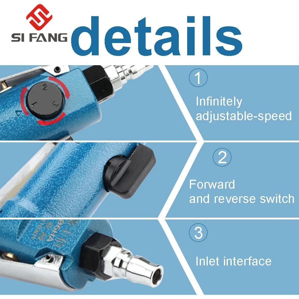 1/4 Inch Pneumatic Air Screwdriver Straight Hand Industrial 9000rpm Reversible Screw Driver Pneumatic Power Tools
1/4 Inch Pneumatic Air Screwdriver Straight Hand Industrial 9000rpm Reversible Screw Driver Pneumatic Power Tools