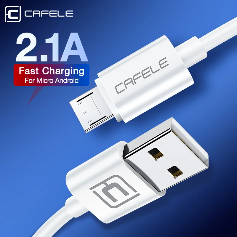 Кабель Micro Usb Cafele 2.1A для быстрой зарядки Xiaomi mi 8 9 10 Redmi note 7 pro Huawei Мобильный телефон