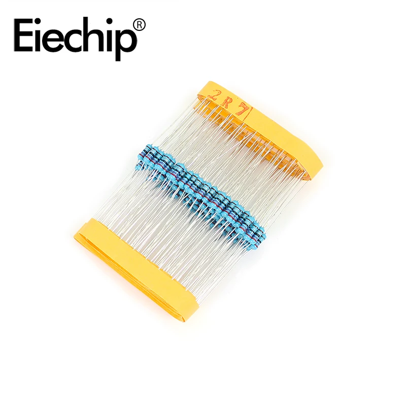 100pcs/lot 1/4W 1% Metal film resistor 2.7R 0.25W resistance 2.7 ohm Throught Hole
100pcs/lot 1/4W 1% Metal film resistor 2.7R 0.25W resistance 2.7 ohm Throught Hole