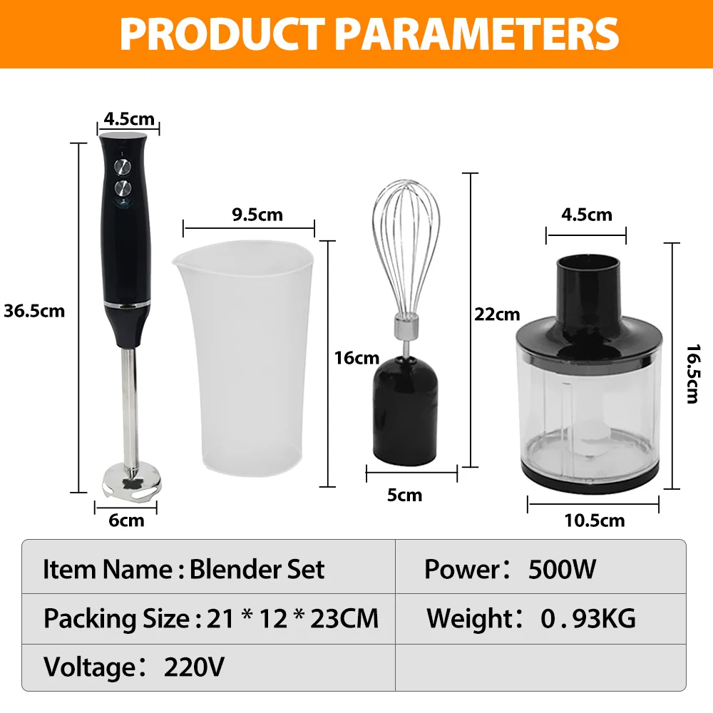 500W 220V EU Plug Electric 4 In 1 Multifunctional Handheld Food Blenders Meat Grinder Juicer Milk Frother Home Kitchen Appliance 
500W 220V EU Plug Electric 4 In 1 Multifunctional Handheld Food Blenders Meat Grinder Juicer Milk Frother Home Kitchen Appliance