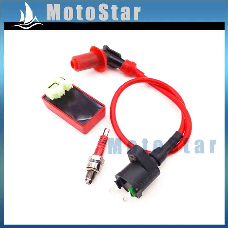 Катушка зажигания + 6 Pin AC CDI коробка A7TC свечи для китайских GY6 50cc 125cc 150cc двигатель