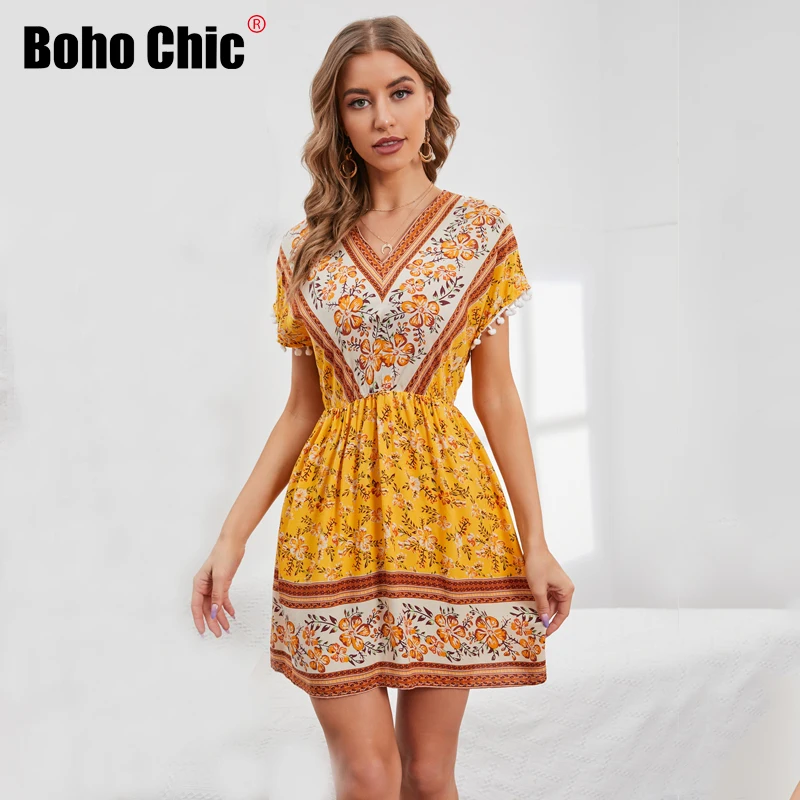 Boho Chic Floral Mini Dress Printed Flower V Neck Bohemian Ropa Hippie Atire Party Skirts
Boho Chic Floral Mini Dress Printed Flower V Neck Bohemian Ropa Hippie Atire Party Skirts