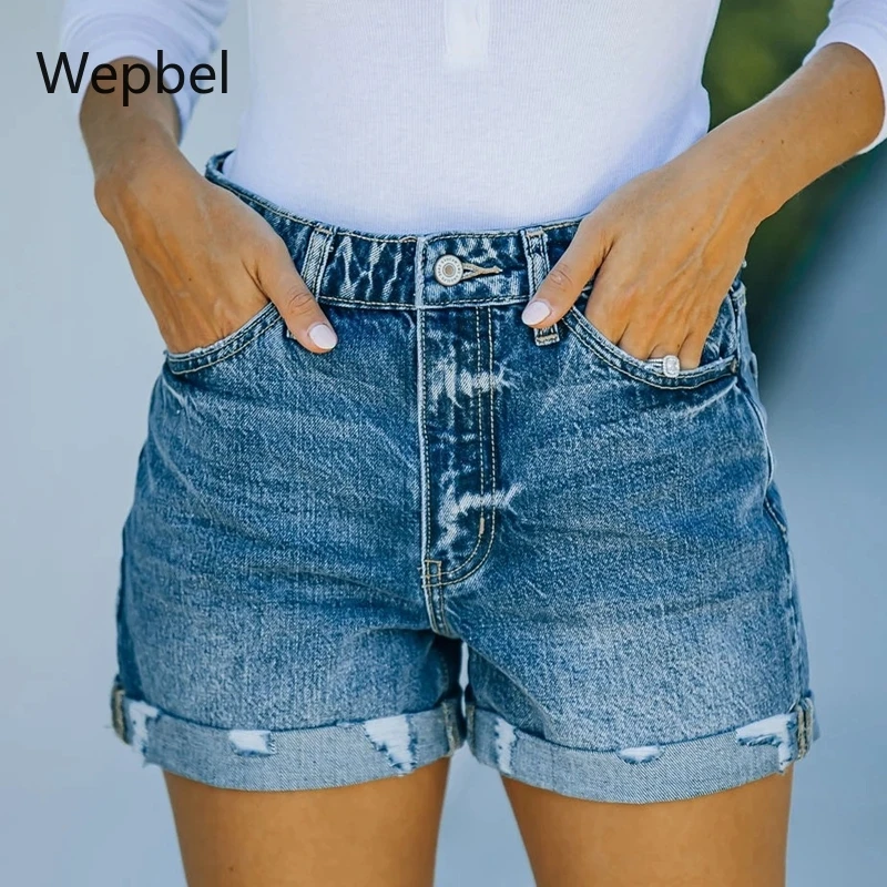Wepbel Trousers Ladies Fashion Jeans Casual Washed Denim Pants Women Straight-Leg Short Pants Summer Washed Denim Shorts
Wepbel Trousers Ladies Fashion Jeans Casual Washed Denim Pants Women Straight-Leg Short Pants Summer Washed Denim Shorts