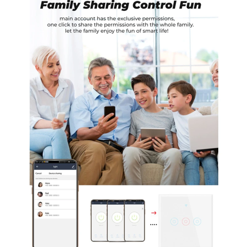 1/2/3 Gang TUYA WiFi Smart Touch Switch 110-250V Smart Life Wall Button Smart Light Switch For Alexa And Google Home Assistant
1/2/3 Gang TUYA WiFi Smart Touch Switch 110-250V Smart Life Wall Button Smart Light Switch For Alexa And Google Home Assistant