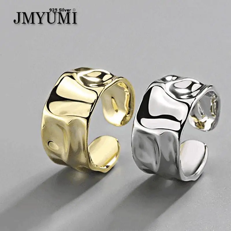 JMYUMI 925 Sterling Silver Irregular Handmade Ring for Women Creative Geometric Wide anillos Jewelry Gift Size 16.5mm Adjustale
JMYUMI 925 Sterling Silver Irregular Handmade Ring for Women Creative Geometric Wide anillos Jewelry Gift Size 16.5mm Adjustale