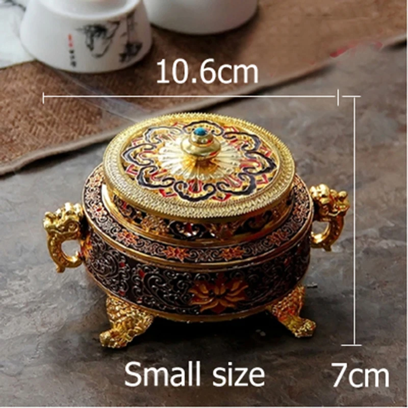 Incense Holders Incense Burner Tibetan Style Painted Enamel Zinc Alloy Coil Incense Holder Home Office Decoration Gift
Incense Holders Incense Burner Tibetan Style Painted Enamel Zinc Alloy Coil Incense Holder Home Office Decoration Gift