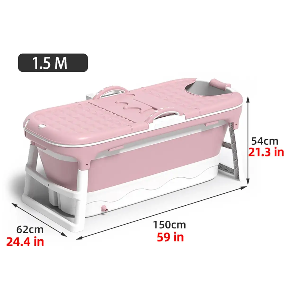 1.5m Large Portable Folding Bathtub Adult Children's Folding Tub Massage Adult Bath Barrel SPA Tub W/Cover Temperature Display
1.5m Large Portable Folding Bathtub Adult Children's Folding Tub Massage Adult Bath Barrel SPA Tub W/Cover Temperature Display
