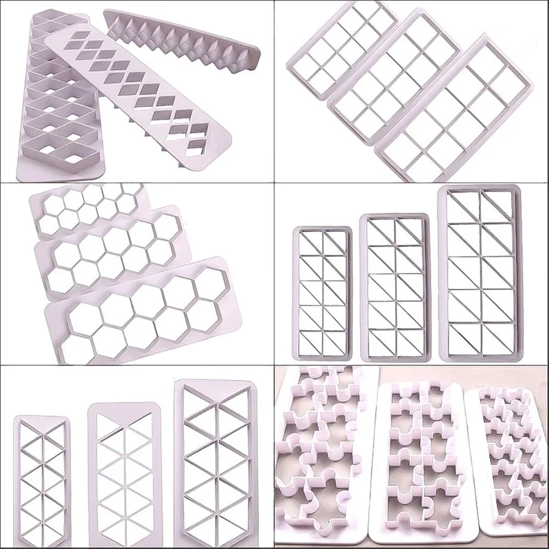 3pcs Square Geometric Cutters Fondant Cookie Cutter Geometry Cake Mold Fondant Mold Cake Decorating Tools Baking 6 Designs
3pcs Square Geometric Cutters Fondant Cookie Cutter Geometry Cake Mold Fondant Mold Cake Decorating Tools Baking 6 Designs