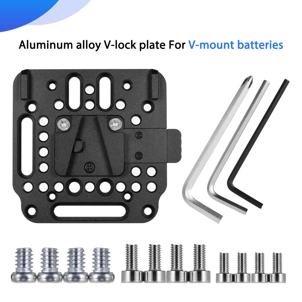 V-Lock Plate Quick Release Aluminum Alloy 1/4 Inch M3 M4 Countersink 1/4 Inch Thread Battery Plate for V-Mount Battery
V-Lock Plate Quick Release Aluminum Alloy 1/4 Inch M3 M4 Countersink 1/4 Inch Thread Battery Plate for V-Mount Battery
