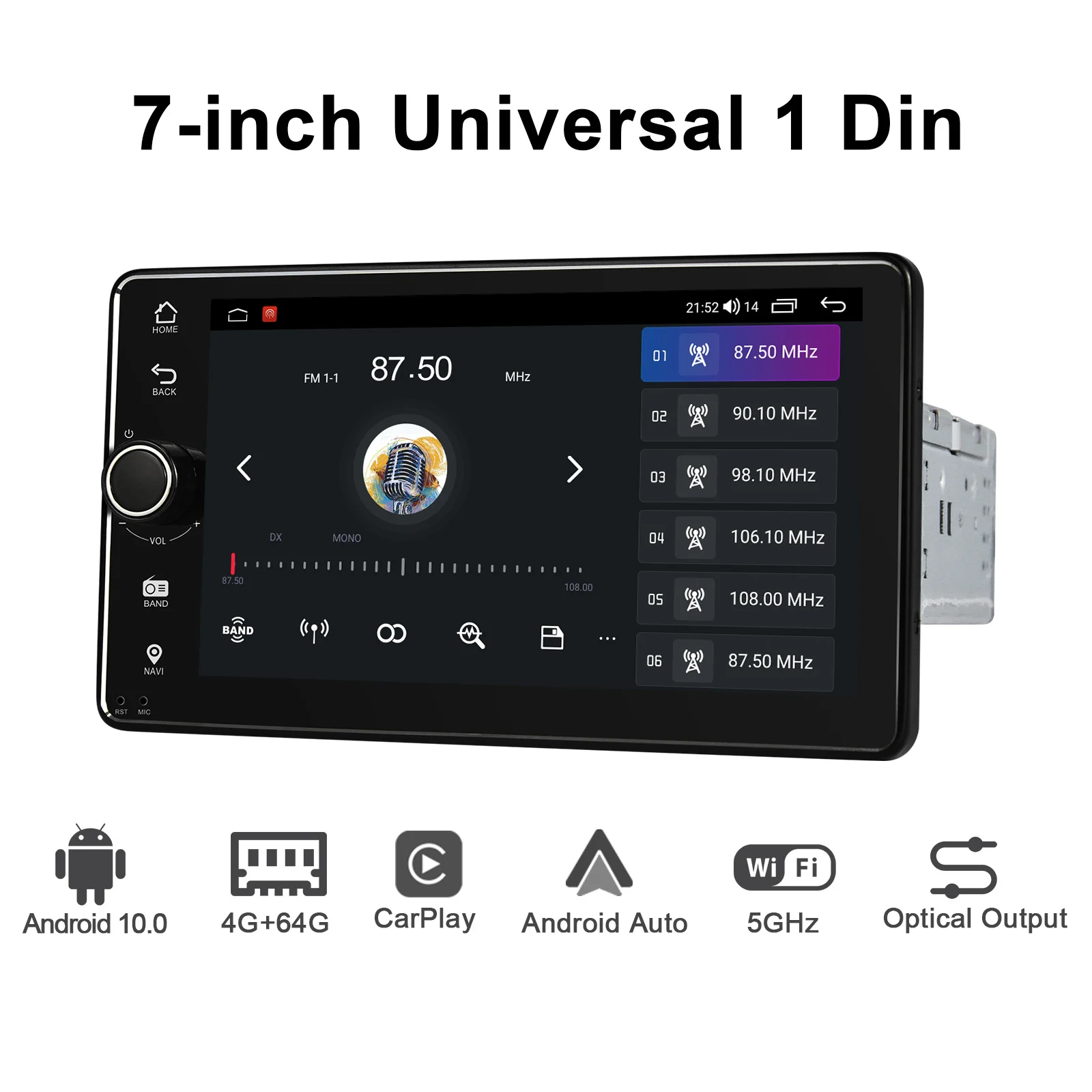 JOYING 1 Din 7-дюймовый сенсорный экран FM автоаудиоплеер Универсальный стерео GPS Мультимедиа Android 10 RDS DSP
JOYING 1 Din 7-дюймовый сенсорный экран FM автоаудиоплеер Универсальный стерео GPS Мультимедиа Android 10 RDS DSP
