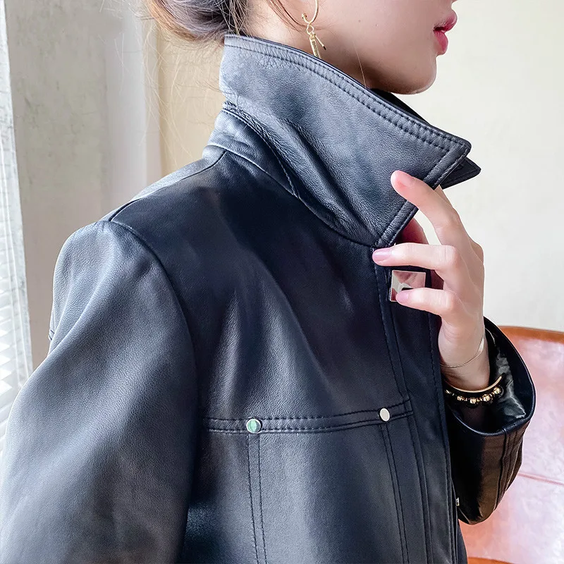 JCHB 2021 Genuine Leather Jacket Women 100% Sheepskin Coat Female Casual Women's Clothing Spring Autumn Femme Veste Pph2952
JCHB 2021 Genuine Leather Jacket Women 100% Sheepskin Coat Female Casual Women's Clothing Spring Autumn Femme Veste Pph2952
