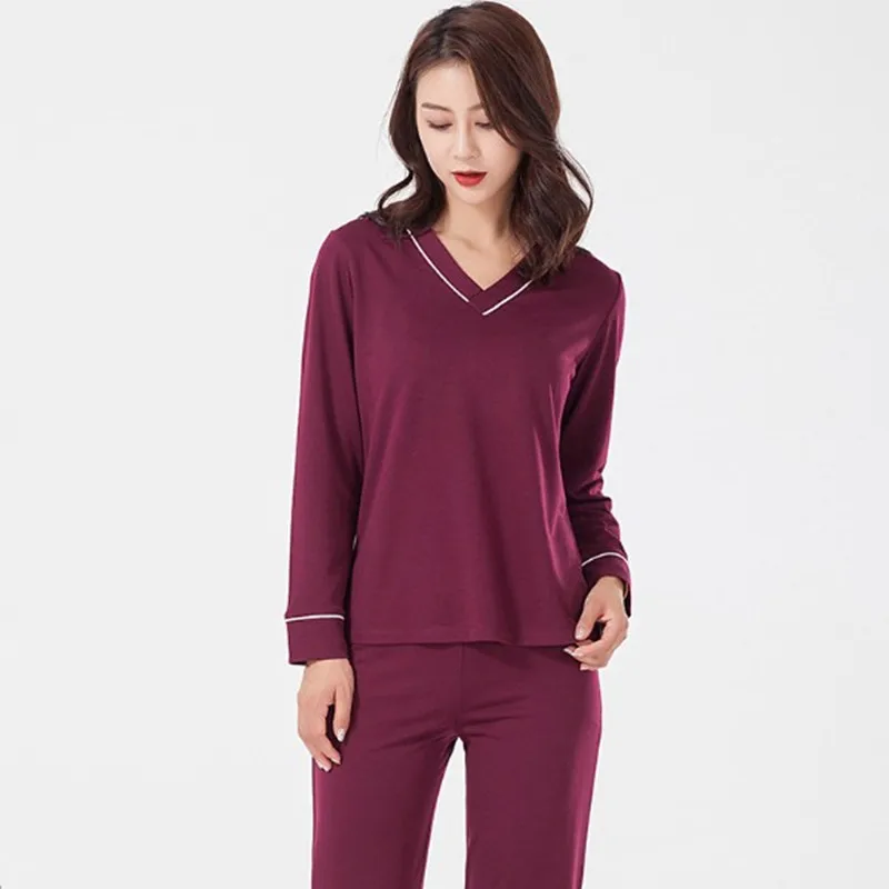 High grade cotton pajamas women new autumn winter sleepwear casual home clothes warm nightwear pijama set v-neck pyjama femme
High grade cotton pajamas women new autumn winter sleepwear casual home clothes warm nightwear pijama set v-neck pyjama femme