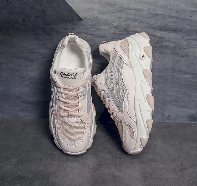 Spring 2020 Women's Thick-soled Fashion Vulcanized Shoes Lace-up Sneakers Comfortable Women's Casual Shoes Zapatos Mujer
Spring 2020 Women's Thick-soled Fashion Vulcanized Shoes Lace-up Sneakers Comfortable Women's Casual Shoes Zapatos Mujer