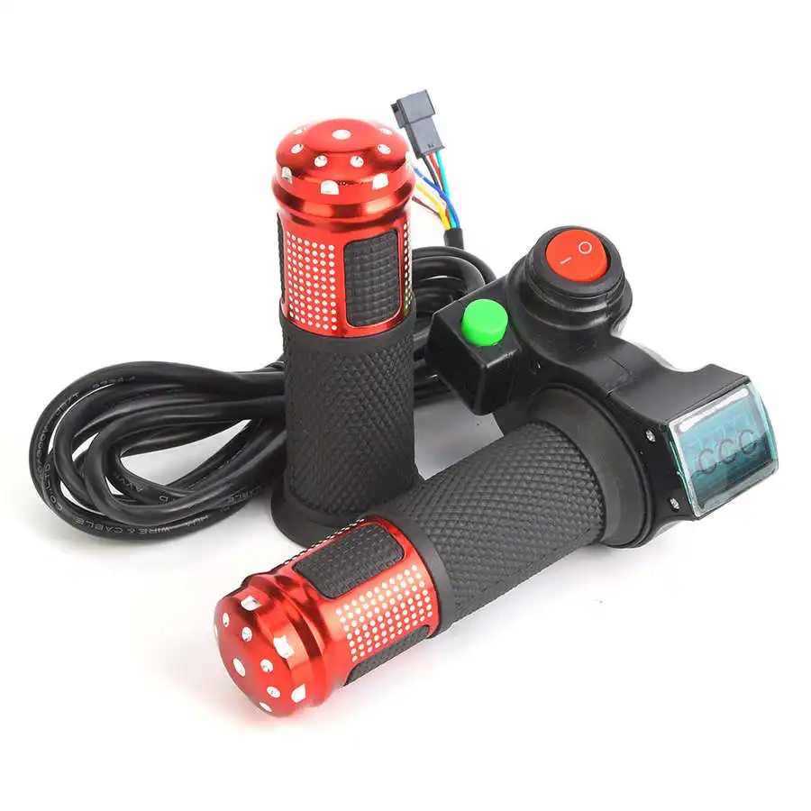 1 Pair Universal Electric Bicycle Twist Throttle LED Voltage Display Twist Throttle for 12-99V Ebike Scooter E-bike Parts 
1 Pair Universal Electric Bicycle Twist Throttle LED Voltage Display Twist Throttle for 12-99V Ebike Scooter E-bike Parts