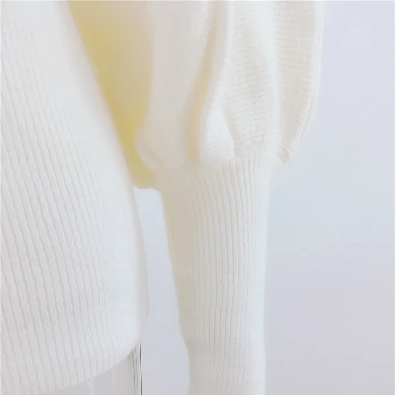 White Knitted Turtleneck Sweater Women Autumn Winter 2020 Ladies Korean Sweaters Female Lantern Sleeve Jumper Womens Pullovers
White Knitted Turtleneck Sweater Women Autumn Winter 2020 Ladies Korean Sweaters Female Lantern Sleeve Jumper Womens Pullovers