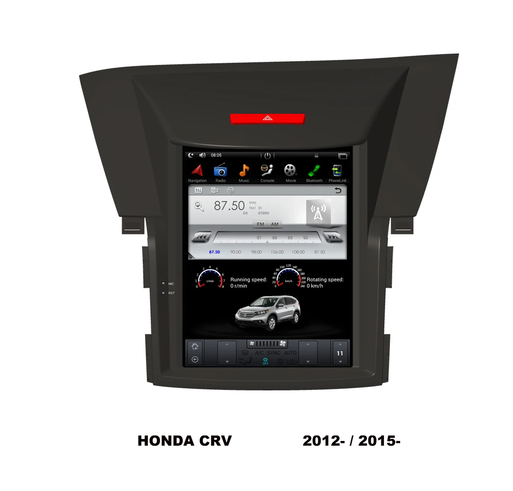 Автомобильный GPS-навигатор с вертикальным экраном в стиле Tesla Android 9 0 для HONDA CRV