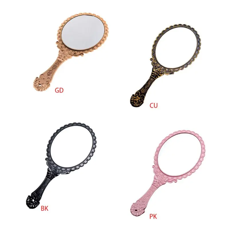 TY81Womens Princess Vintage Handheld Mirror Metallic Plastic Shell Classical Oral Vanity Makeup Cosmetic Tool with Handle Ju25
TY81Womens Princess Vintage Handheld Mirror Metallic Plastic Shell Classical Oral Vanity Makeup Cosmetic Tool with Handle Ju25