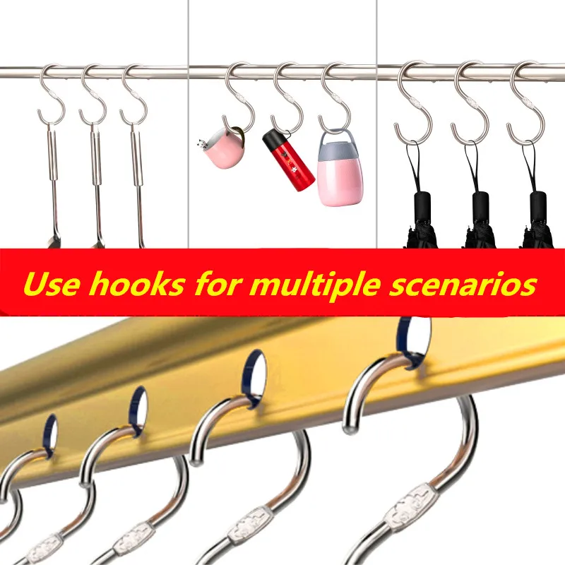 5pcs Metal S Shaped Hooks Bathroom Kitchen Coat Hooks Multifunction Storage Hooks Stainless Steel Hook
5pcs Metal S Shaped Hooks Bathroom Kitchen Coat Hooks Multifunction Storage Hooks Stainless Steel Hook