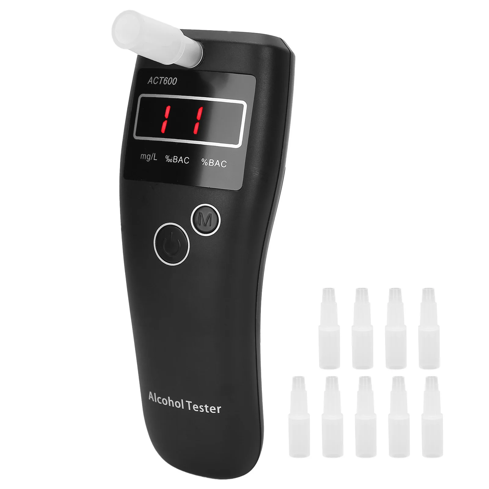 Mini Breathalyzer Wine Tester Drunk Driving Analyzer LCD with 10pcs Exhale Mouth Black
Mini Breathalyzer Wine Tester Drunk Driving Analyzer LCD with 10pcs Exhale Mouth Black