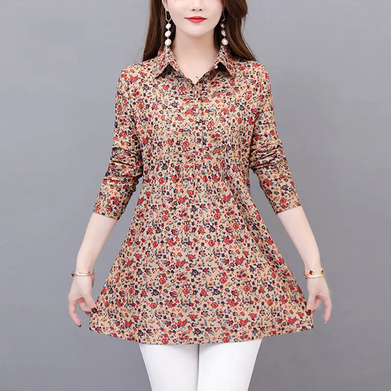 Fashion Women Spring Autumn Style Blouses Woman Casual Long Sleeve Floral Print Loose Shirt Elegant Women Tops X158
Fashion Women Spring Autumn Style Blouses Woman Casual Long Sleeve Floral Print Loose Shirt Elegant Women Tops X158
