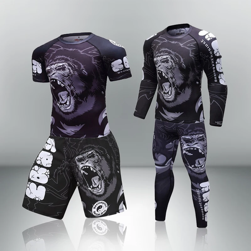 Rashguard MMA Shirt+Pant Bjj Rash Guard Fitness Tracksuit Muay Thai Shorts MMA Compression Boxing Jerseys Kickboxing Sport Suit
Rashguard MMA Shirt+Pant Bjj Rash Guard Fitness Tracksuit Muay Thai Shorts MMA Compression Boxing Jerseys Kickboxing Sport Suit
