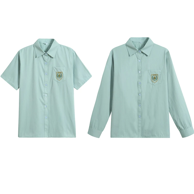 Women Summer Slim V Neck Shirt Short and Long Sleeve Tops With Embroidery JK School Uniform Blouses School Student Clothes
Women Summer Slim V Neck Shirt Short and Long Sleeve Tops With Embroidery JK School Uniform Blouses School Student Clothes