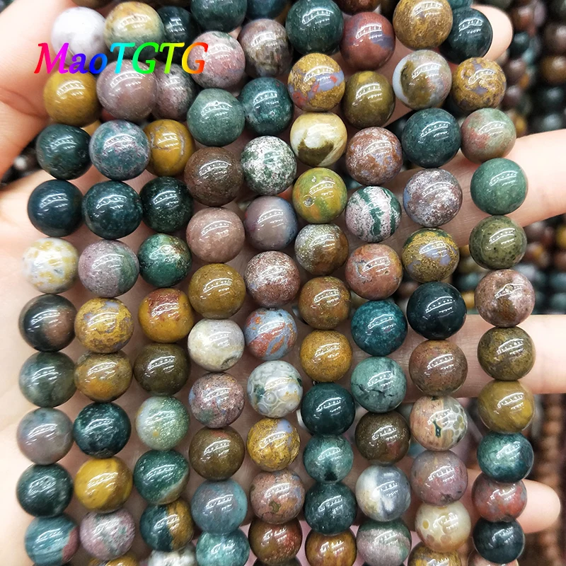 Круглые бусины из натурального камня океана для изготовления ювелирных изделий, ожерелье, браслет, 6/8/10/12 мм, бусины из натурального камня, о... 
Круглые бусины из натурального камня океана для изготовления ювелирных изделий, ожерелье, браслет, 6/8/10/12 мм, бусины из натурального камня, о...