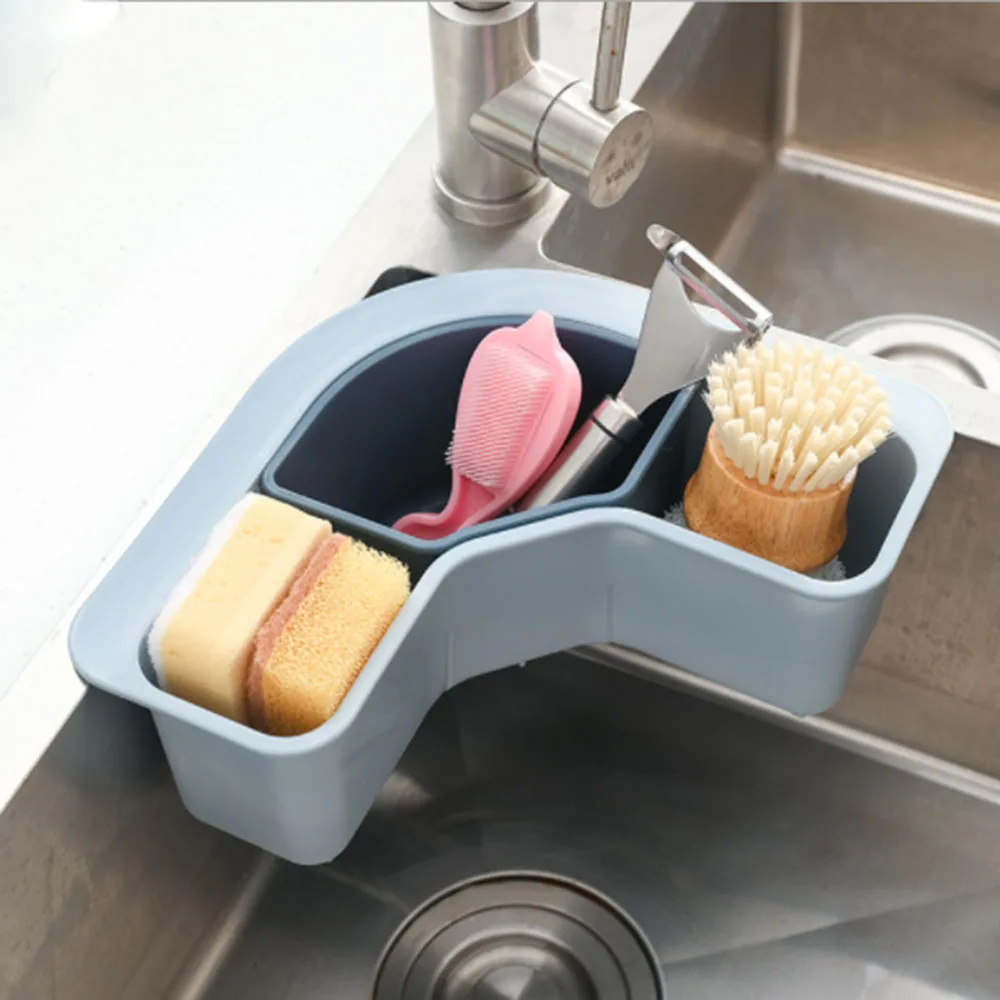 Multifunctional Corner Sink Drain Rack Sink Drain Baske Three-cell Sponge Storage Rack Kitchen Storage Organizer
Multifunctional Corner Sink Drain Rack Sink Drain Baske Three-cell Sponge Storage Rack Kitchen Storage Organizer
