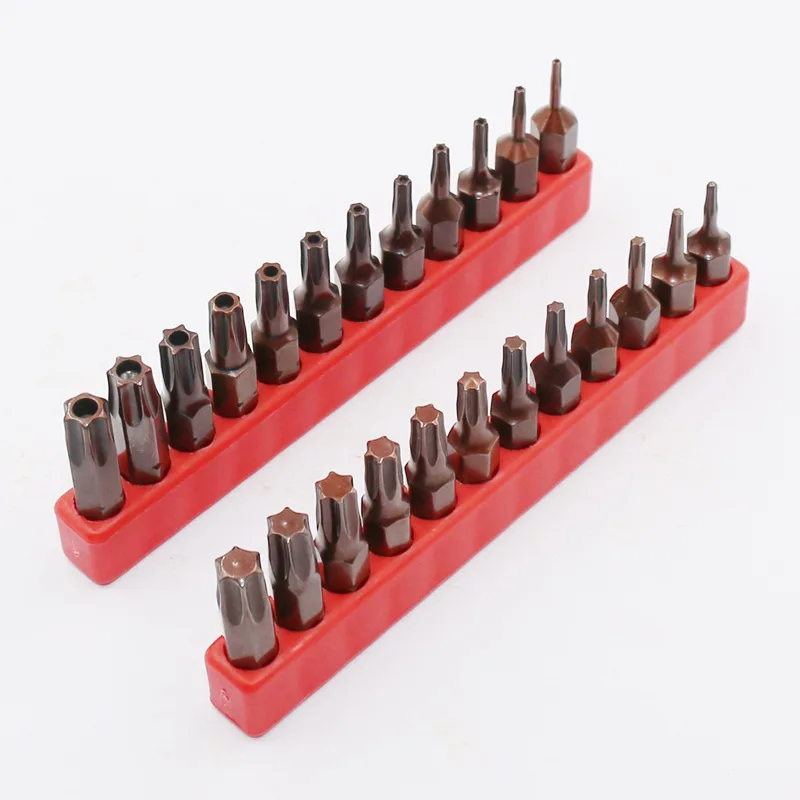 12pcs T6-T40 S2 Magnetic Torx Screwdriver Bits 1/4'' Security Screwdriver Bits Tamperproof Alloy Steel For Drill Air Tools
12pcs T6-T40 S2 Magnetic Torx Screwdriver Bits 1/4'' Security Screwdriver Bits Tamperproof Alloy Steel For Drill Air Tools
