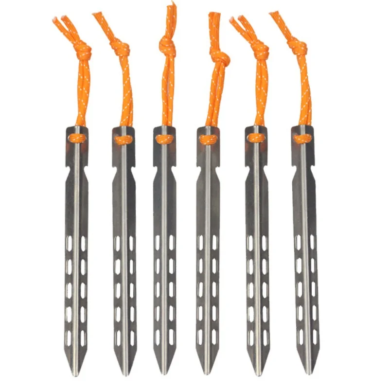Outdoor V-Shaped Pegs Titanium Tent Peg Kit Camping Pegs Accessories Lightweight Ground Nails Muddy Grasslands
Outdoor V-Shaped Pegs Titanium Tent Peg Kit Camping Pegs Accessories Lightweight Ground Nails Muddy Grasslands