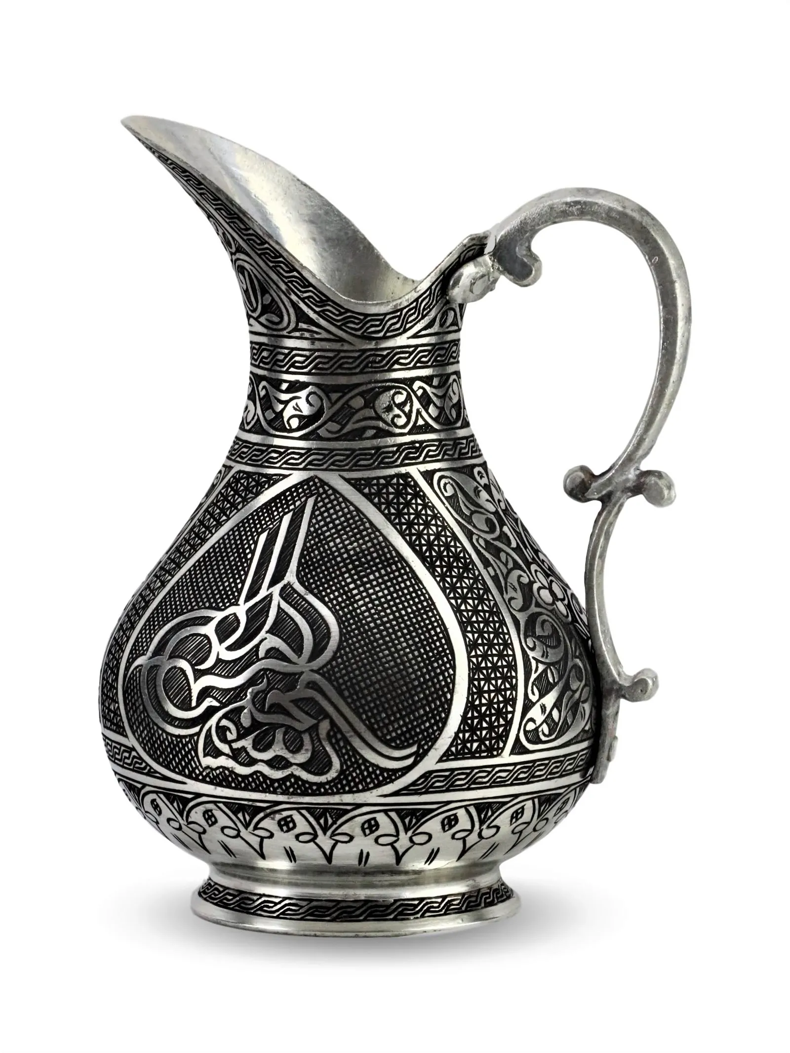 Morya Copper Water Pitcher with Lid Beverage Carafe Elegant Decanter Jug Juice Handmade Vintage Style Ayran Drinkware White 2L
Morya Copper Water Pitcher with Lid Beverage Carafe Elegant Decanter Jug Juice Handmade Vintage Style Ayran Drinkware White 2L