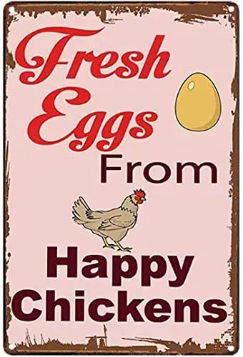 Fresh Eggs from The Happy Chickens Novelty Parking Retro Metal Tin Sign Plaque Poster Wall Chic Gift Suitable 12x8 Inch
Fresh Eggs from The Happy Chickens Novelty Parking Retro Metal Tin Sign Plaque Poster Wall Chic Gift Suitable 12x8 Inch
