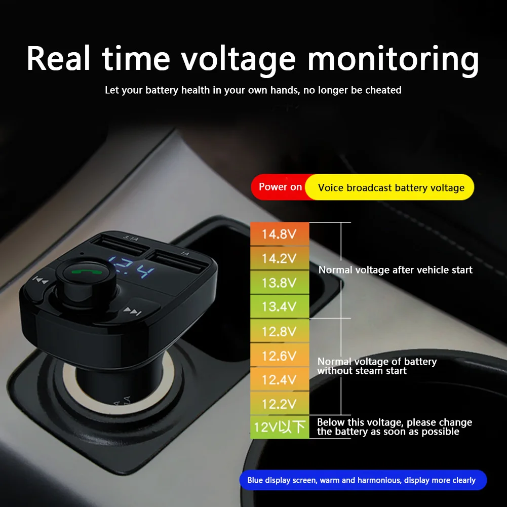 HY82 DC12V -24V Universal Car FM Transmitter Bluetooth Handsfree MP3 Player Dual USB Charger Wireless FM Radio Adapter Auto Acce
HY82 DC12V -24V Universal Car FM Transmitter Bluetooth Handsfree MP3 Player Dual USB Charger Wireless FM Radio Adapter Auto Acce