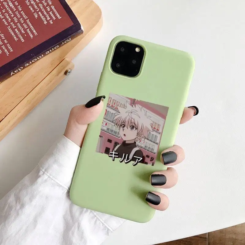 Hunter X Hunter Killua Zoldyck Anime Phone Case Green Candy Color for iPhone 6 7 8 11 12 s mini pro X XS XR MAX Plus
Hunter X Hunter Killua Zoldyck Anime Phone Case Green Candy Color for iPhone 6 7 8 11 12 s mini pro X XS XR MAX Plus