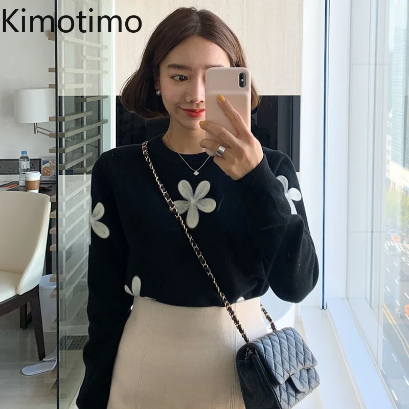 Kimotimo свитер с цветами женский корейский шикарный темпераментный пуловер с круглым вырезом и принтом осенне-зимние облегающие универсальны...
Kimotimo свитер с цветами женский корейский шикарный темпераментный пуловер с круглым вырезом и принтом осенне-зимние облегающие универсальны...