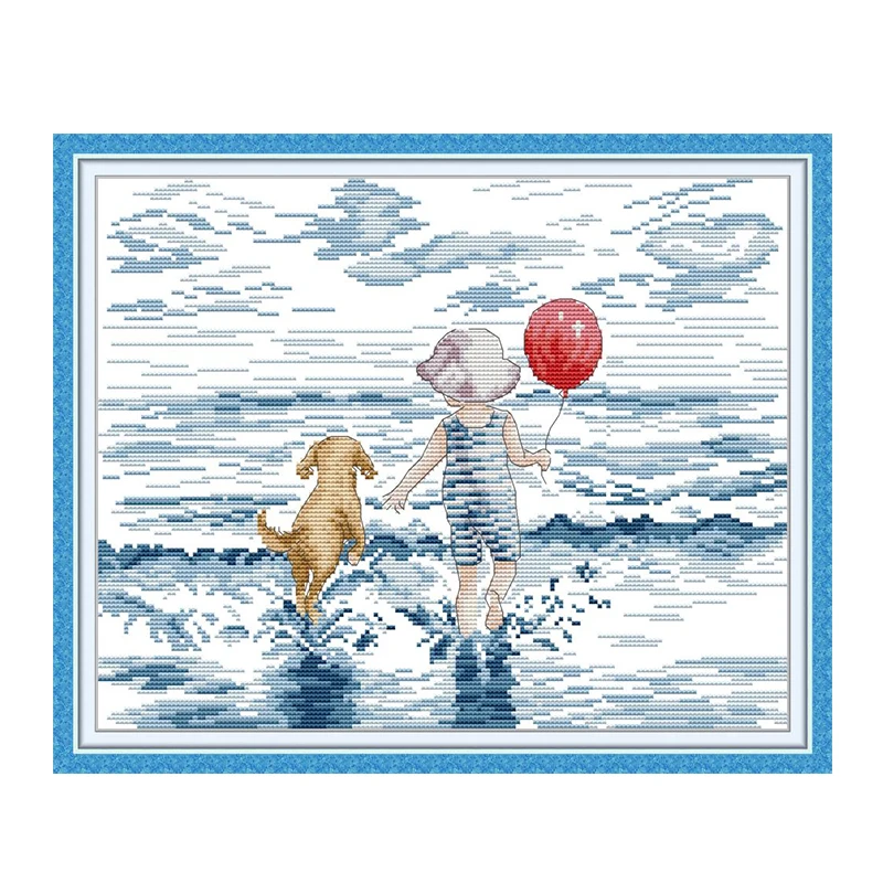 Joy Sunday Seaside Cross-stitch Kits 14CT Printed Canvas 11CT White Fabric Chinese Cross Stitch Embroidery Crafts Needlework
Joy Sunday Seaside Cross-stitch Kits 14CT Printed Canvas 11CT White Fabric Chinese Cross Stitch Embroidery Crafts Needlework