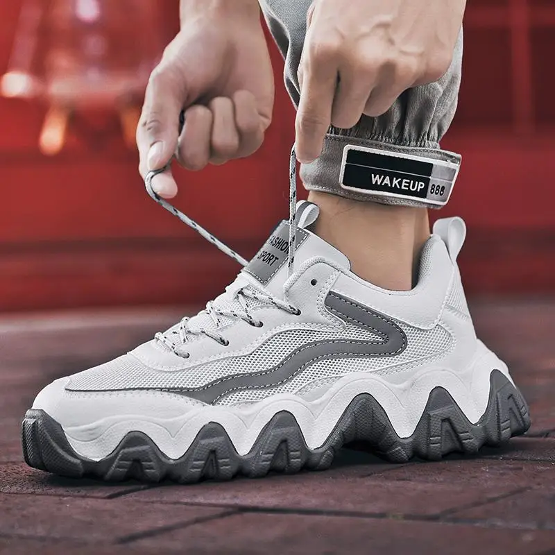 2021 Fashion Men Platform Sport Shoes Lace Up Dad Sneakers Lightweight Shoes Round Toe Beige Gray White Running Shoes Size 6-11
2021 Fashion Men Platform Sport Shoes Lace Up Dad Sneakers Lightweight Shoes Round Toe Beige Gray White Running Shoes Size 6-11